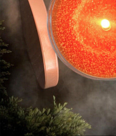 Unscented Powder Candle in Glass - Orange 160g