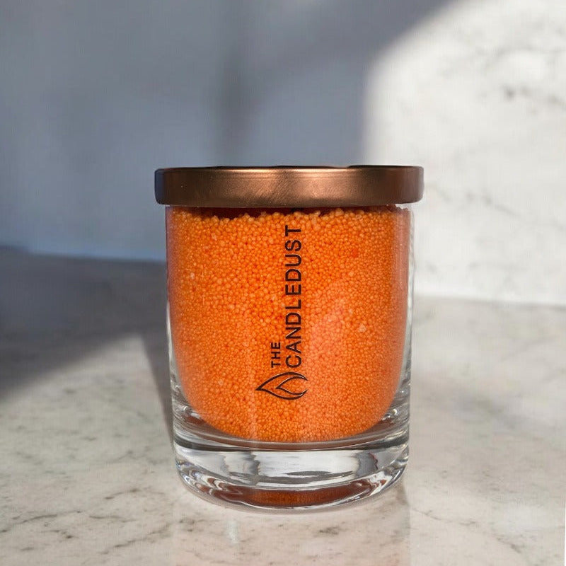 Unscented Powder Candle in Glass - Orange 160g